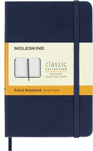 [1422894] Carnet Moleskine Pocket 90x140mm ligné couverture rigide bleu saphir