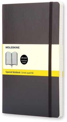 [1422898] Notitieboek Moleskine large 130x210mm ruit 5x5mm soft cover zwart