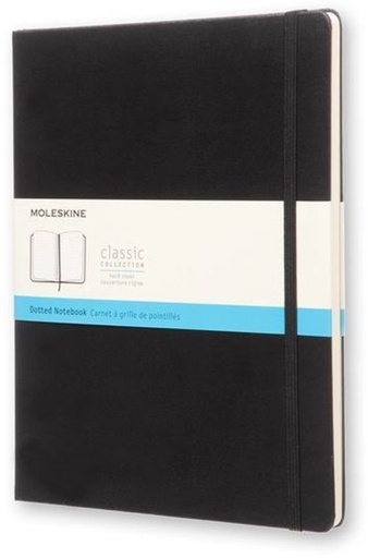 [1422900] Carnet Moleskine XL 190x250mm pointillé couverture rigide noir
