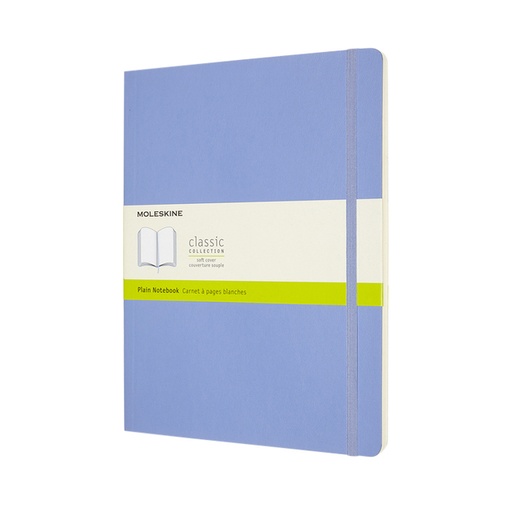 [1422904] Carnet Moleskine XL 190x250mm uni couverture souple bleu hortensia