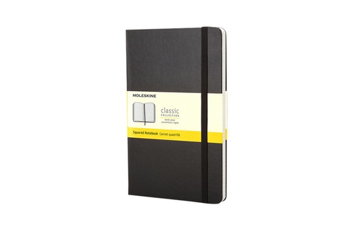 [1422906] Carnet Moleskine Pocket 90x140mm carreau 5x5mm couverture rigide noir