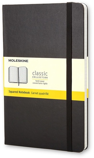 [1422906] Carnet Moleskine Pocket 90x140mm carreau 5x5mm couverture rigide noir
