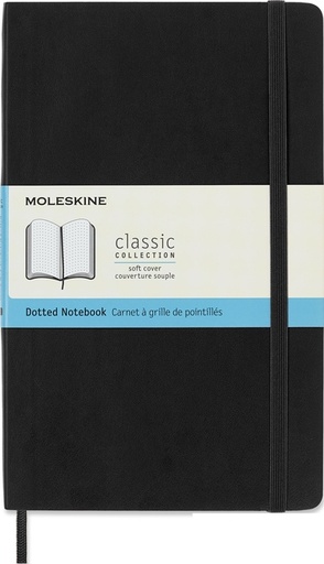 [1422907] Carnet Moleskine large 130x210mm pointillé couverture souple noir