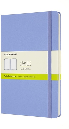 [1422908] Carnet Moleskine large 130x210mm uni couverture rigide bleu hortensia