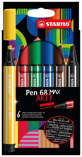 [1422989] Feutre STABILO Pen 68 Max Arty assorti étui 6 pièces