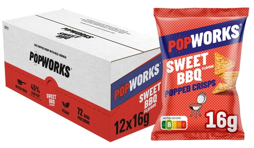 [1423062] Chips Popworks Sweet BBQ 16g