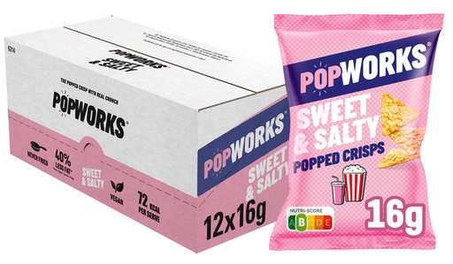 [1423063] Chips Popworks Sweet Salty 16g