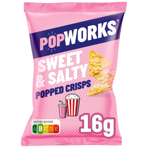 [1423063] Chips Popworks Sweet Salty 16g