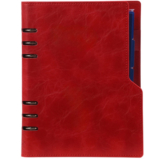 [1420651] Organiseur Kalpa Clipbook A5 avec agenda 2024-2025 7j/2p rouge