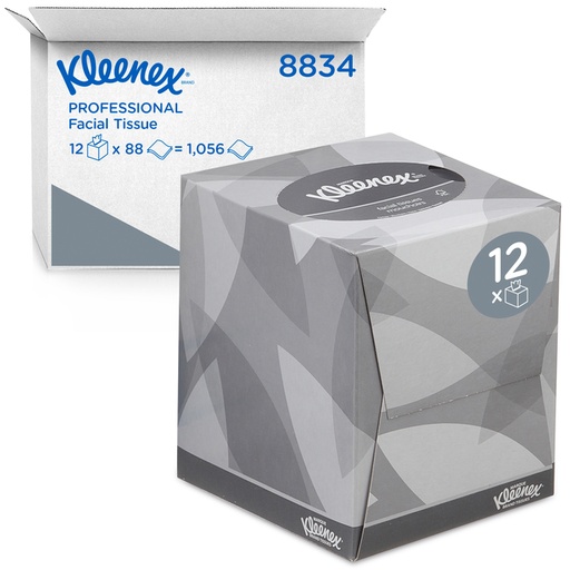 [1422841] Facial tissues Kleenex 2-laags kubus 12x88stuks wit 8834