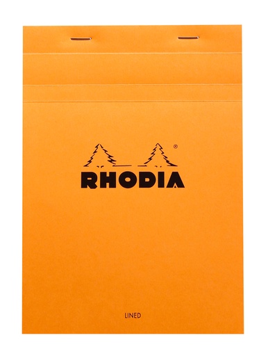 [1423115] Schrijfblok Rhodia A5 lijn 80 vel 80gr met kantlijn oranje