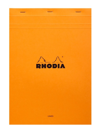 [1423118] Schrijfblok Rhodia A4 lijn 80 vel 80gr oranje