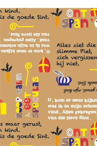 [1423058] Verpakkingszakjes Haza Sinterklaas 21x30cm doos à 200 stuks assorti