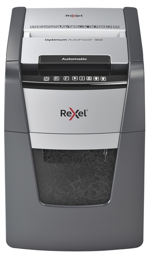 [1423094] Destructeur Rexel Optimum Auto+ 90X particules 4x28mm