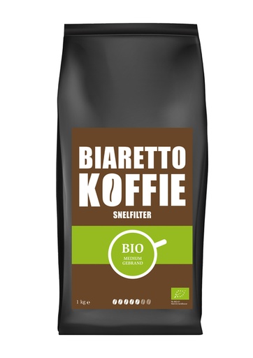 [1421740] Koffie Biaretto snelfiltermaling regular biologisch 1000 gram
