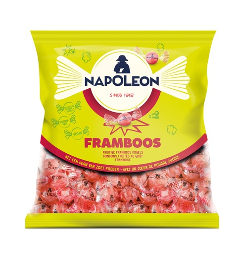 [1423280] Snoep Napoleon framboos zak 1kg