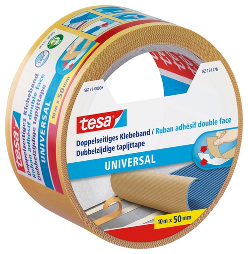 [1423667] Tapijttape tesa® universal 10mx50mm dubbelzijdig wit