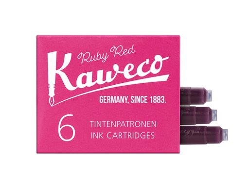 [1423702] Cartouche d'encre Kaweco rouge boîte 6 pièces