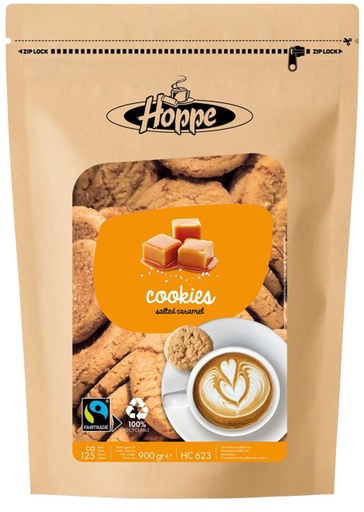 [1423766] Biscuits Hoppe Cookies Fairtrade caramel sel de mer env. 125 pièces