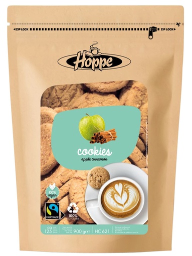 [1423767] Biscuits Hoppe Cookies Fairtrade pomme cannelle env. 125 pièces