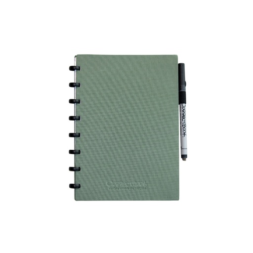 [1422772] Notitieboek Correctbook A5 lijn 40blz linnen olive green