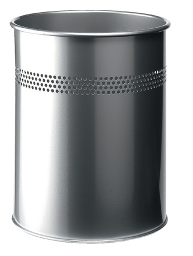 [393011] Papierbak Durable 3300-23 15 liter 30mm perforatie zilver