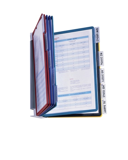 [1423228] Support mural Durable Vario Wall ave 10 pochettes A4 assorti
