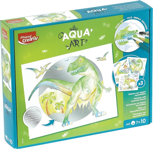 [1423769] Hobbyset Maped Creativ Aqua'Art dinosaurus 14-delig assorti