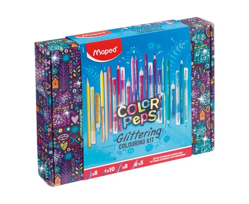 [1423772] Set coloriage Color'Peps paillettes 31 pièces assorti