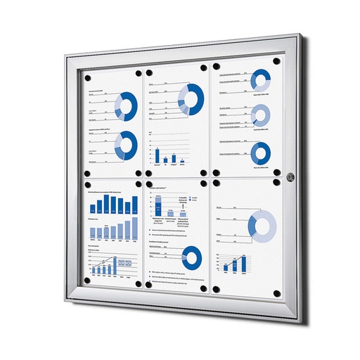 [1423248] Vitrine d'affichage Quantore Luxe 6x A4 argent
