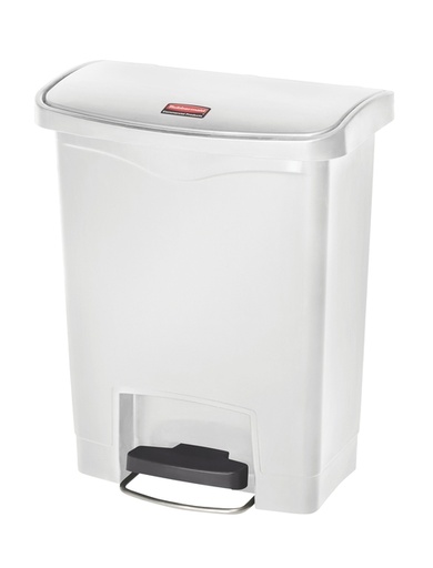 [1424377] Poubelle à pédale Rubbermaid Slim Jim Step-On 30L blanc