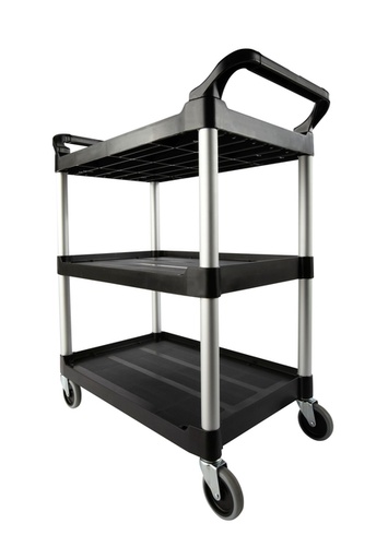 [1424402] Chariot de service Rubbermaid avec roue pivotantes 10cm noir