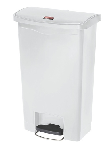 [1424419] Poubelle à pedale Rubbermaid Slim Jim Step-On 50L blanc