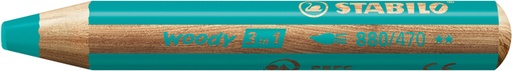 [1429944] Kleurpotloden STABILO 880 woody 3 in 1 multitalent turquois