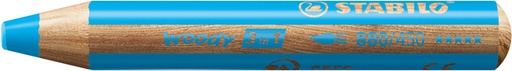 [1429945] Crayon de couleur STABILO 880 woody 3-en-1 multi-surfaces bleu clair