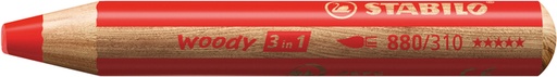 [1429956] Crayon de couleur STABILO 880 woody 3-en-1 multi-surfaces rouge