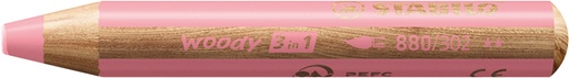 [1429958] Crayon de couleur STABILO 880 woody 3-en-1 multi-surfaces pastel rose