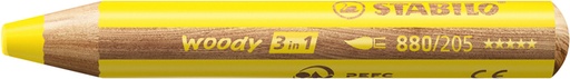 [1429963] Crayon de couleur STABILO 880 woody 3-en-1 multi-surfaces jaune