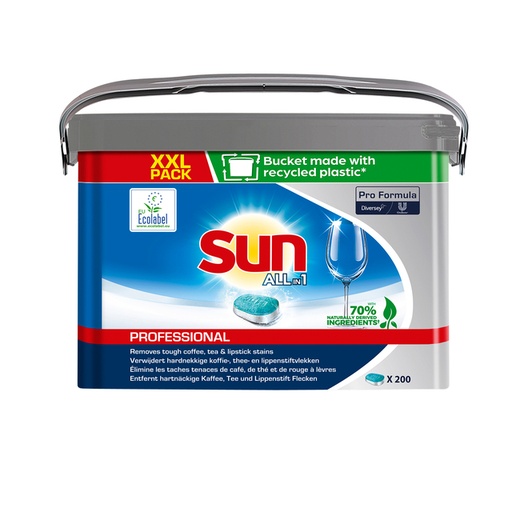[1423290] Tablette lave-vaisselle Sun Pro Formula All-in-One XXL 200 pièces