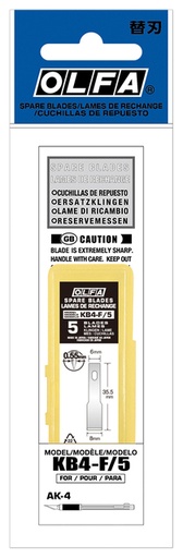 [1429988] Reservemes Olfa KB4-F blister à 5 stuks