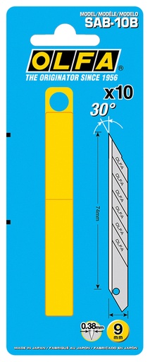 [1429991] Reservemes Olfa SAB blister à 10 stuks