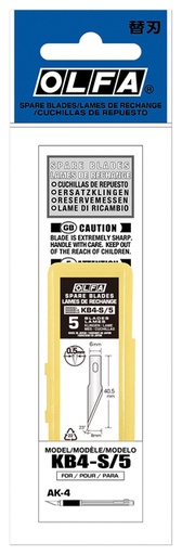 [1429994] Reservemes Olfa KB4-S blister à 5 stuks