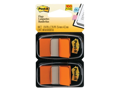 [1422485] Indextabs 3M Post-it 680 25.4x43.2mm duopack oranje 100 vel