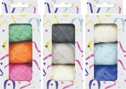 [784790] Lint raffia assorti: oranje, groen & roze