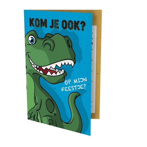 [1386523] Carte d''invitation Dinosaure 13,5x9cm (NL)