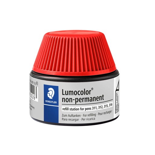 [1422588] Station de recharge feutre STAEDTLER Lumocolor non-permanent 15ml rouge