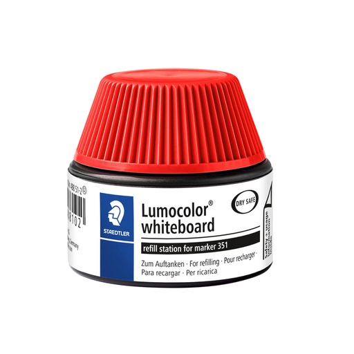 [1422596] Station de recharge feutre STAEDTLER Lumocolor tableau blanc 20ml rouge