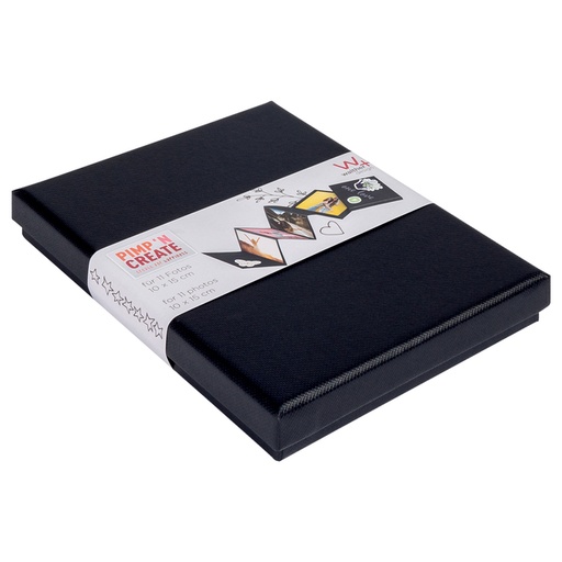 [1429360] Boîte photos Leporello Box Walther Design 11 photos 10x15cm noir