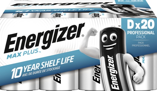 [1429543] Pile Energizer Max Plus 20x D alcaline