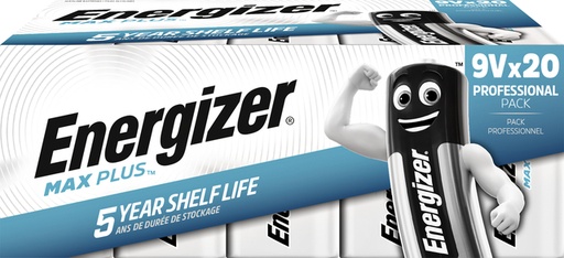 [1429559] Batterij Energizer Max Plus 20x 9v alkaline